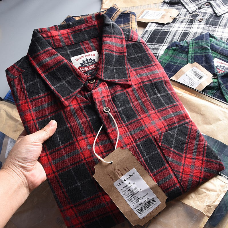 Retro Brushed Flannel Overshirt