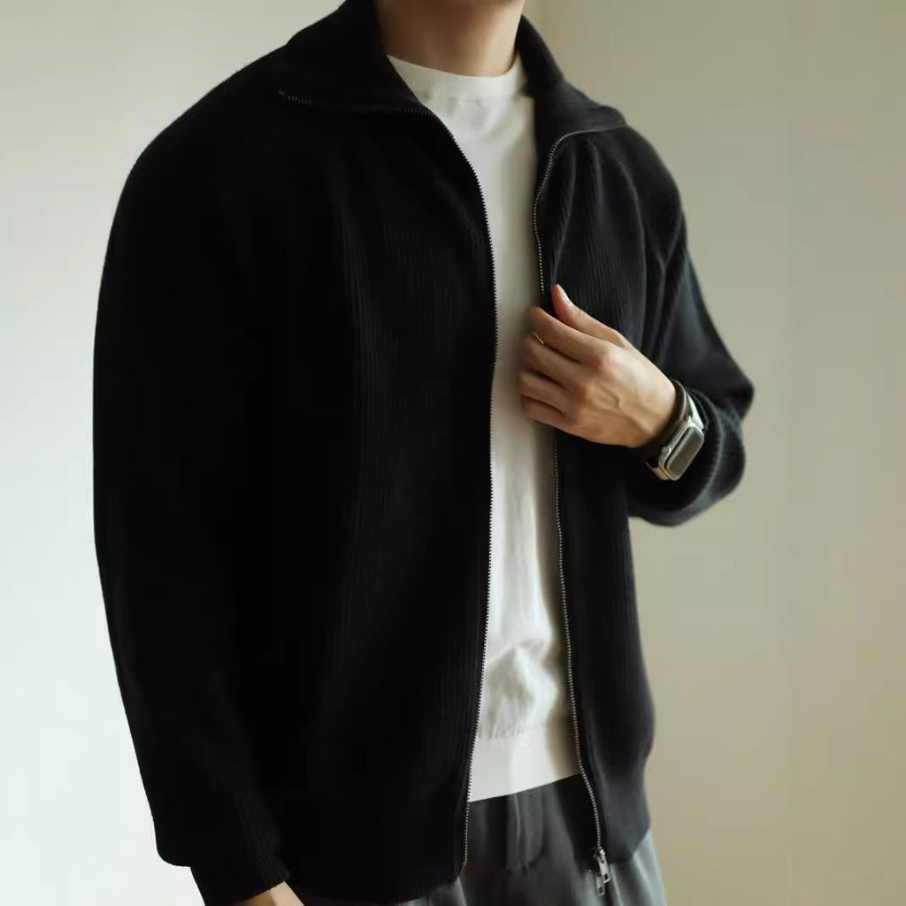 Double-Zip Knitted Cardigan