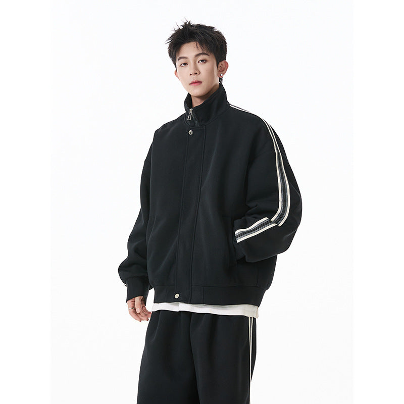 Sporty Retro Zip Tracksuit Set