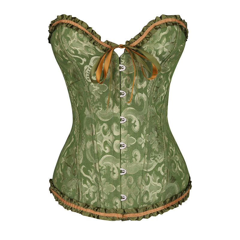 Royal Brocade Lace Up Corset Bustier