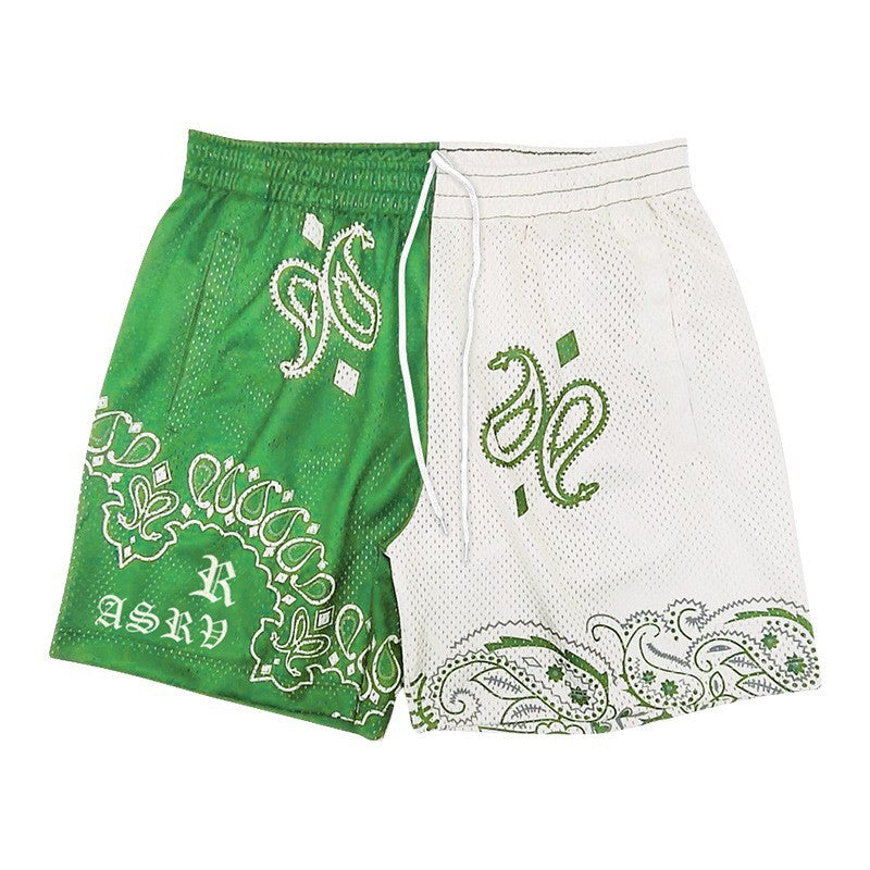 Paisley Mesh Sports Shorts