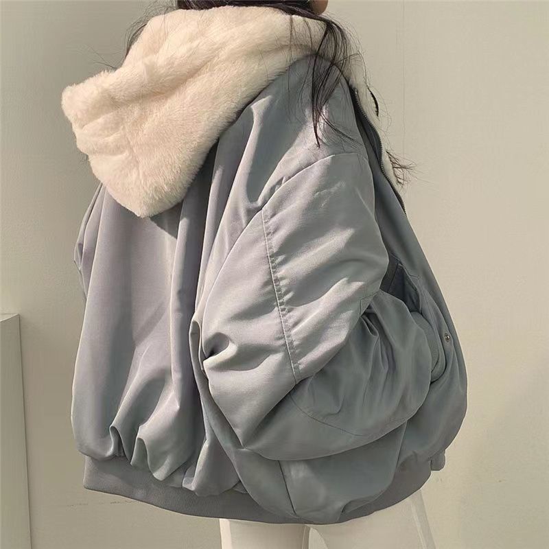 Plush Reversible Hooded Jacket
