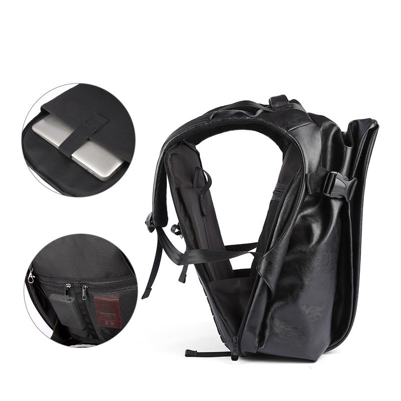 MOYYI Direct Men's Backpack Fashion Trend Casual Simple College Men's PU Backpack Cross Border Amazon