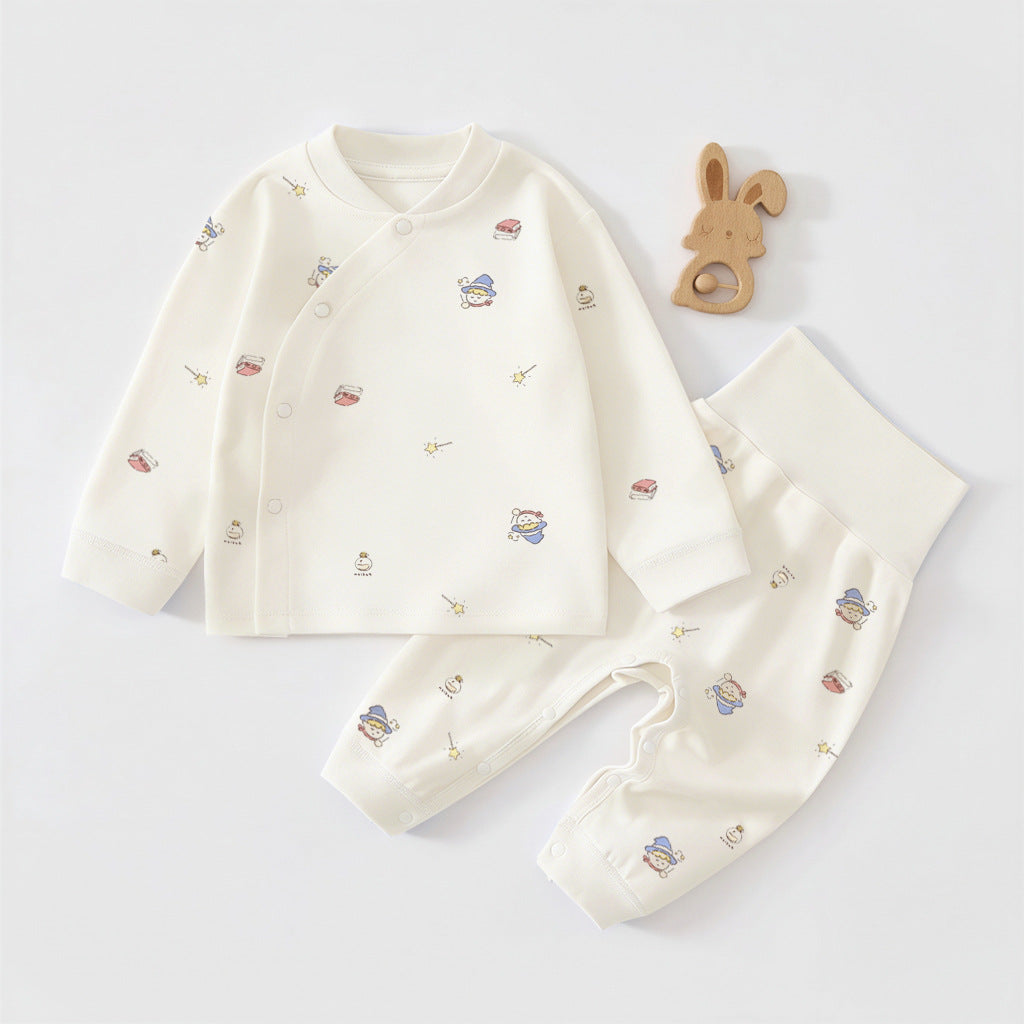 Cotton Baby High-Waist Thermal Set