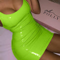 PU Slip Mini Dress