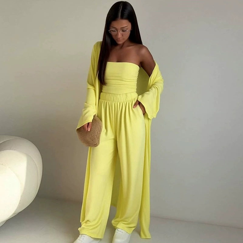 Chic Three Piece Loungewear Set