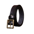 Vintage Casual Leather Belt — 110cm / Red wine