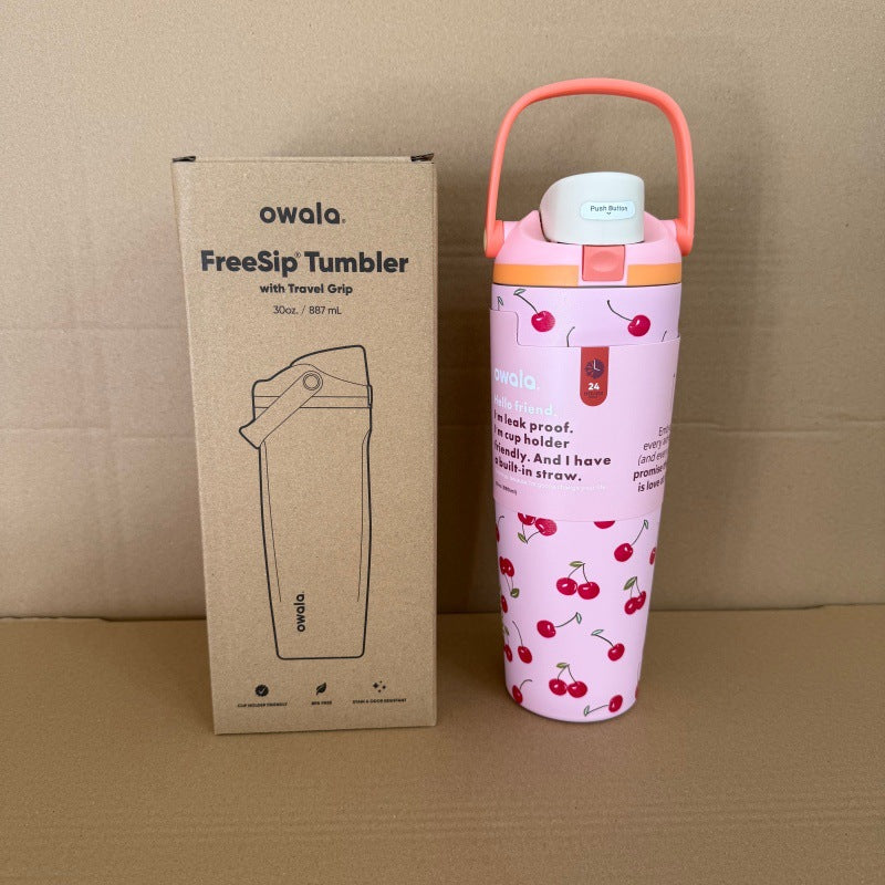 30oz Insulated Stainless Steel Tumbler with Straw