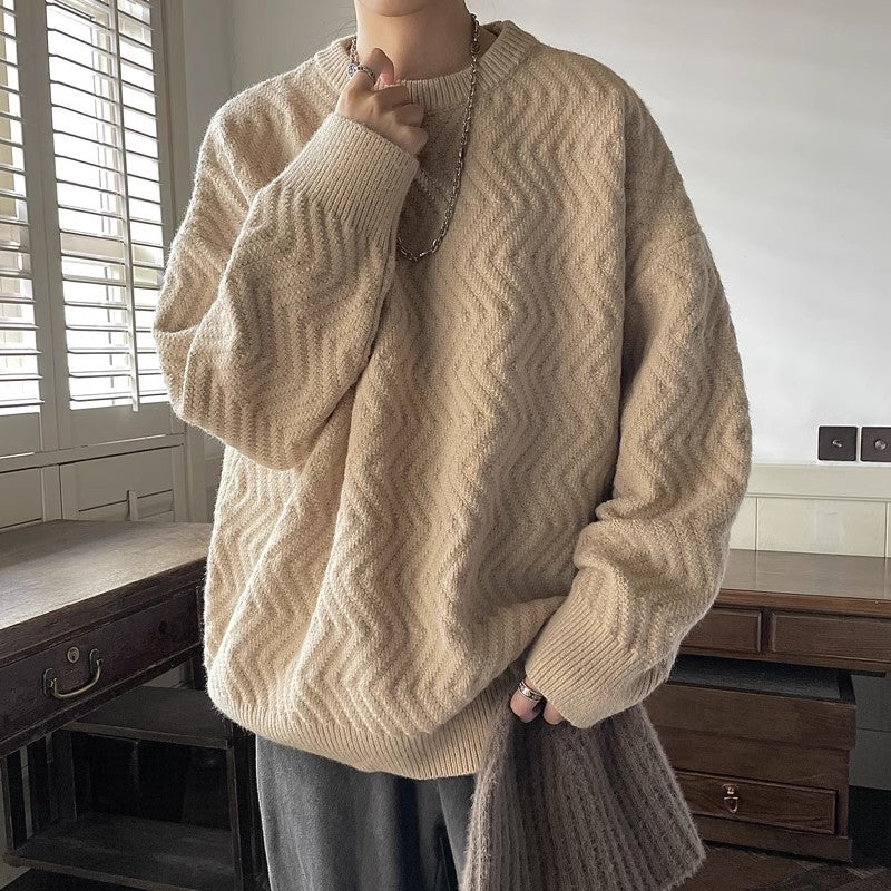 Textured Zig Zag Oversized Knit