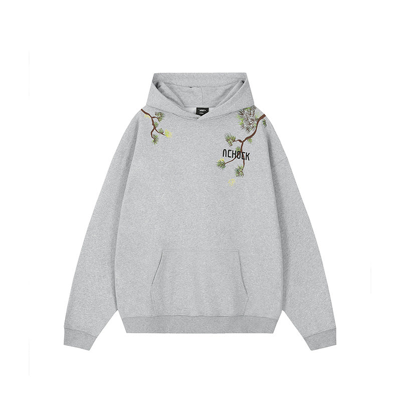 Pine Embroidery Oversized Hoodie
