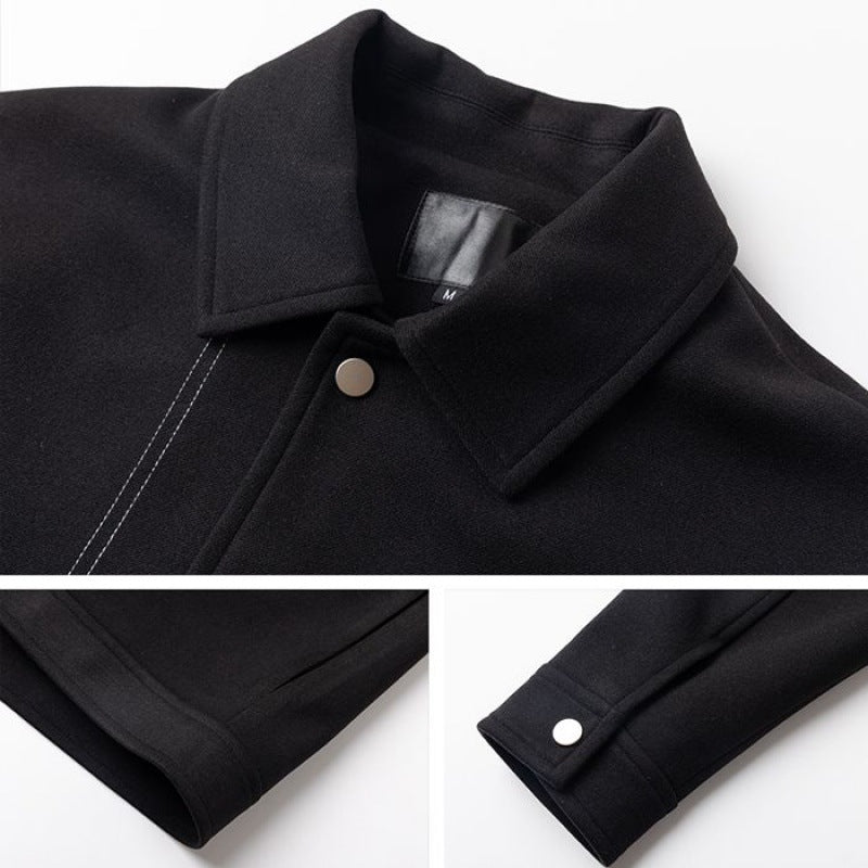 Light Mature Men's Short Lapel Jacket