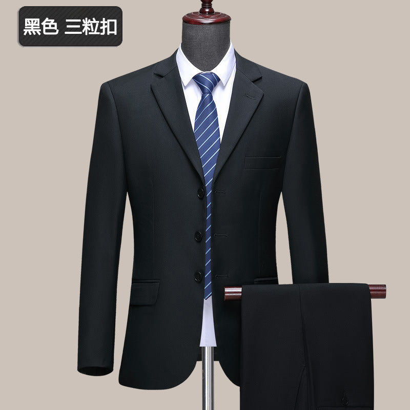 Middle-Aged Wool Business Suit