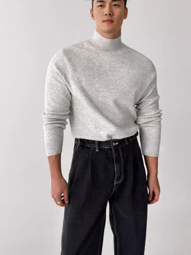 Men's Slim-Fit Mock Turtleneck Knit Sweater
