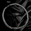 11mm wide [tide freedom] Cuban necklace [all-body titanium steel] chain length is about 55cm