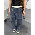 Vintage Wash Straight-Leg Cargo Pants