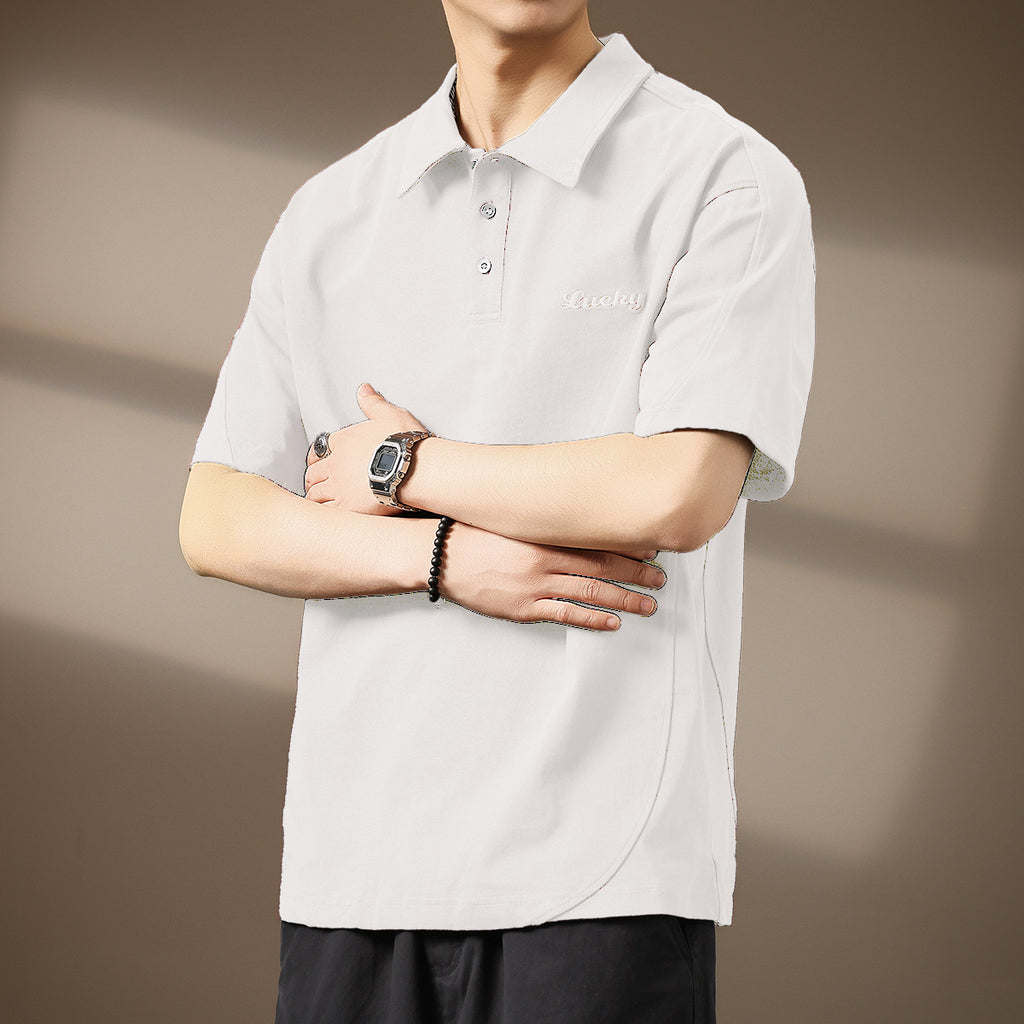 Lucky Embroidered Heavyweight Polo