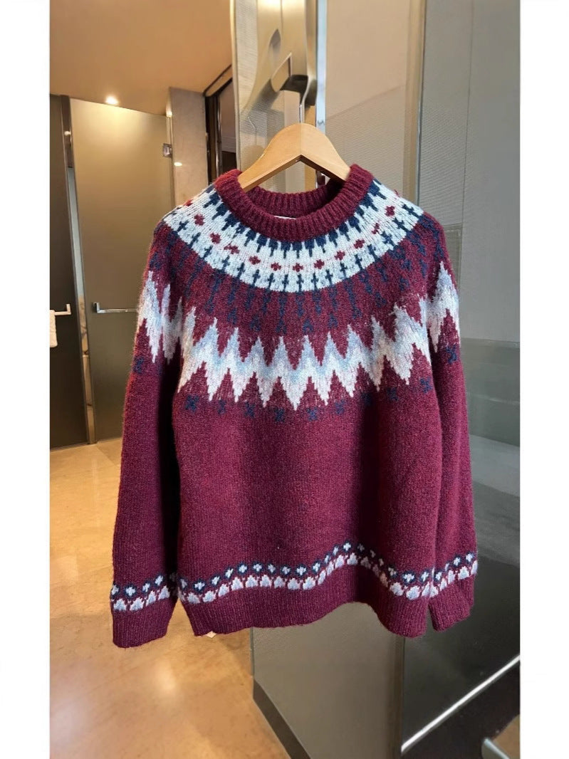 Festive Isle Yoke Pullover