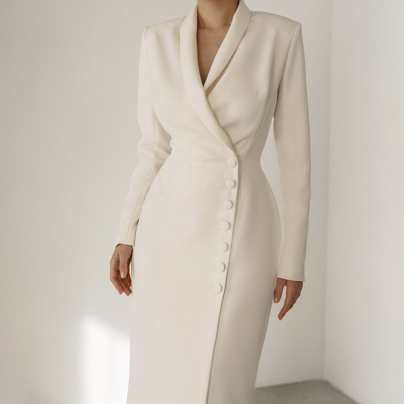 Elegant Long Sleeve Blazer Dress