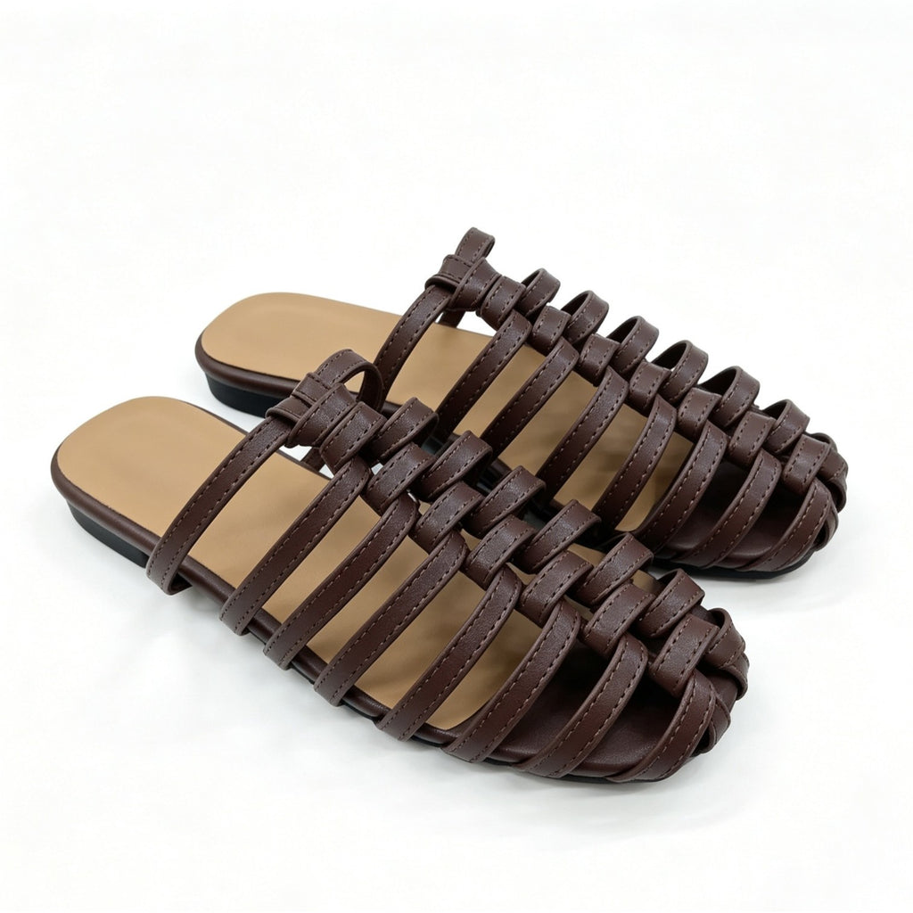 Woven Closed-Toe Slides