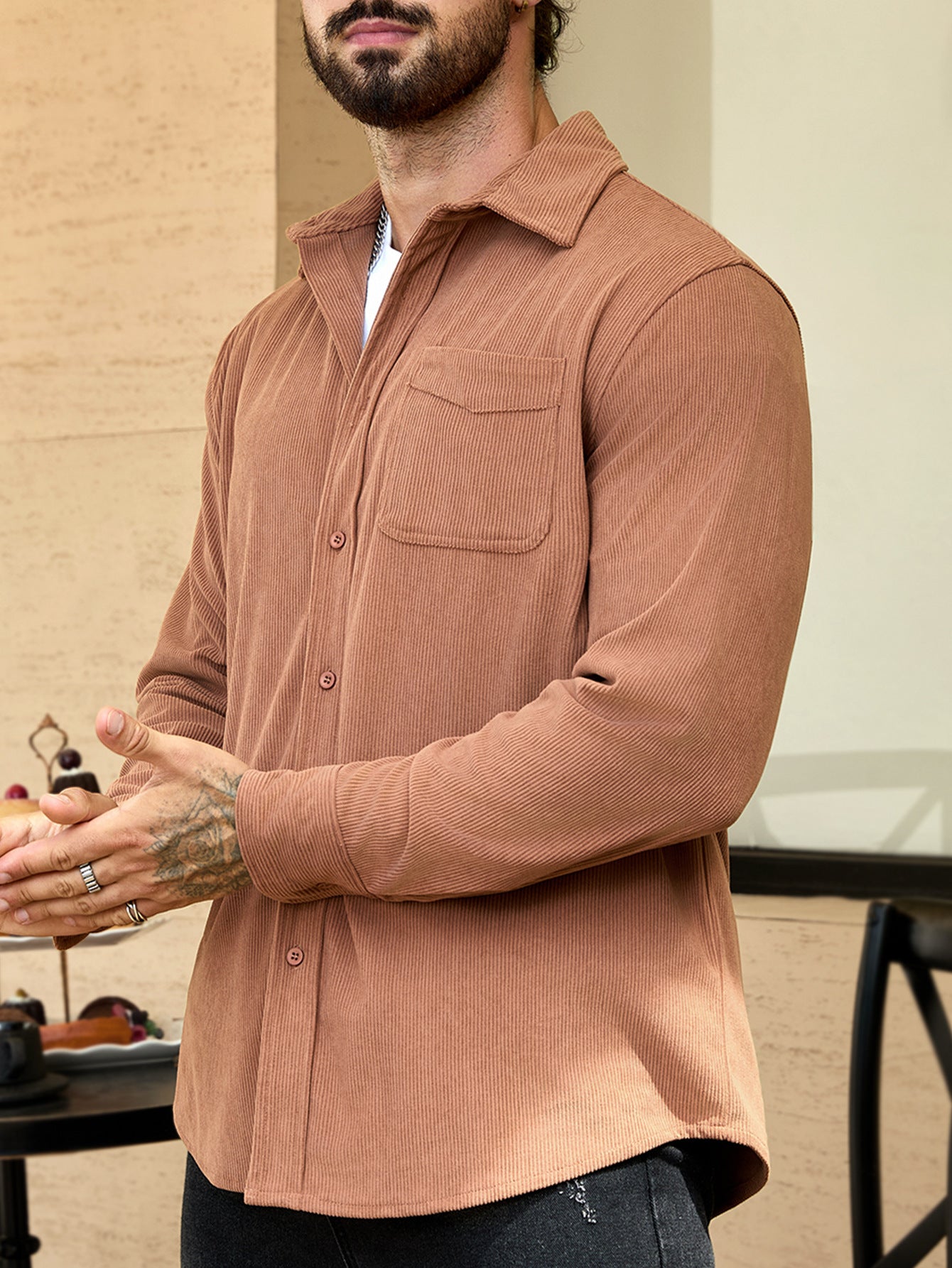 Men's Corduroy Casual Shirt