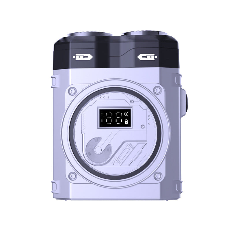 Magnetic double-head electric shaver men's portable mini electric razor full body washable rechargeable beard knife