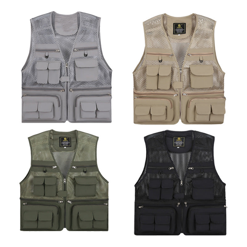 Multi-Pocket Utility Mesh Vest
