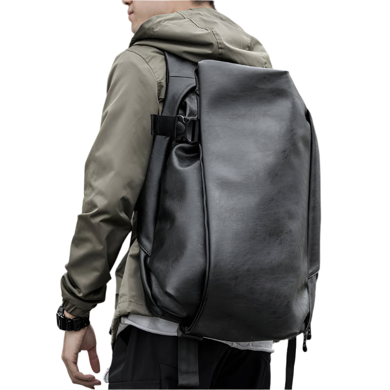 MOYYI Direct Men's Backpack Fashion Trend Casual Simple College Men's PU Backpack Cross Border Amazon