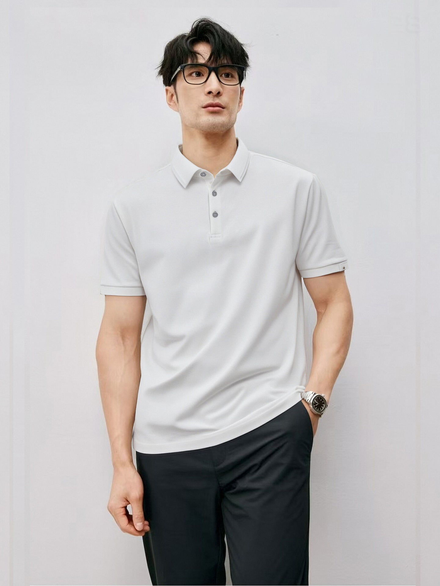 Smooth Pique Collared Shirt