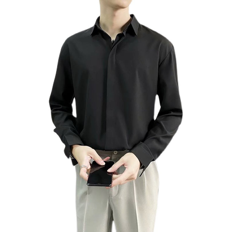 Minimalist Business Casual Long-Sleeve Shirt