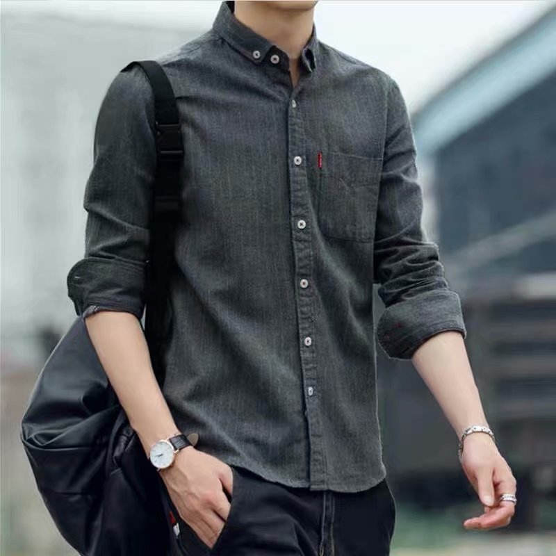 Men's Cotton Long-Sleeve Work Shirt