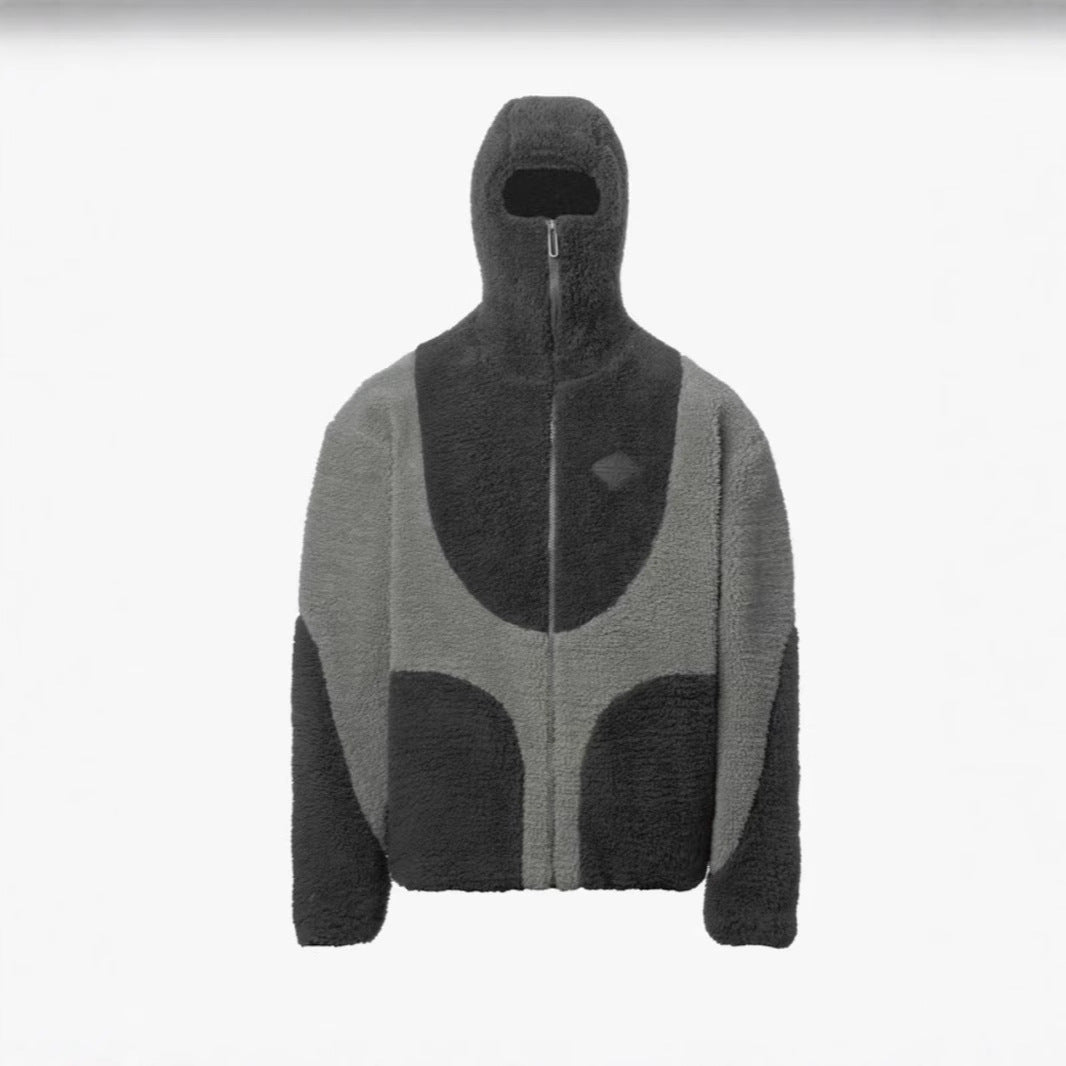 Geometric Balaclava Fleece Jacket