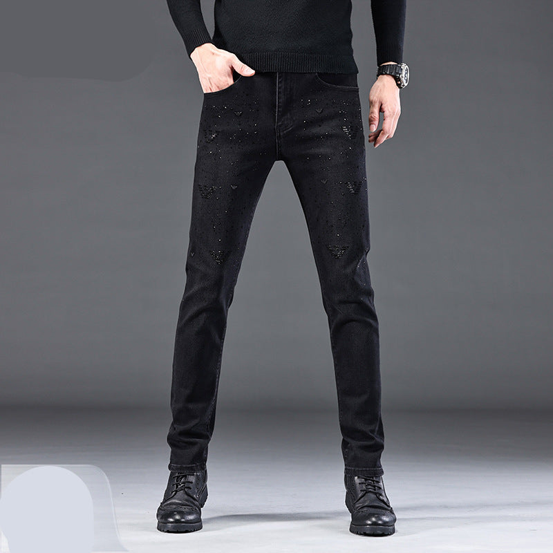 Slim-Fit Denim Trousers