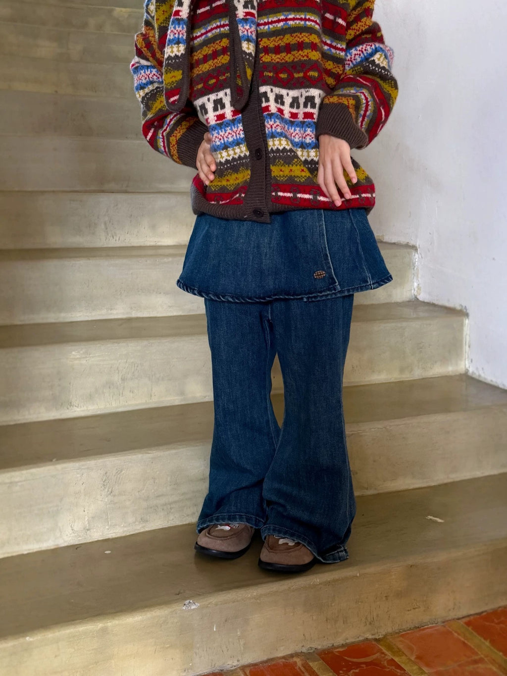 Girls' Flared Denim Pants