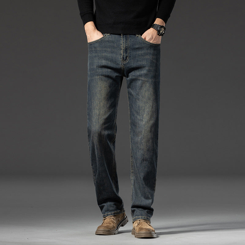 Men's Fleece-Lined Straight-Leg Jeans
