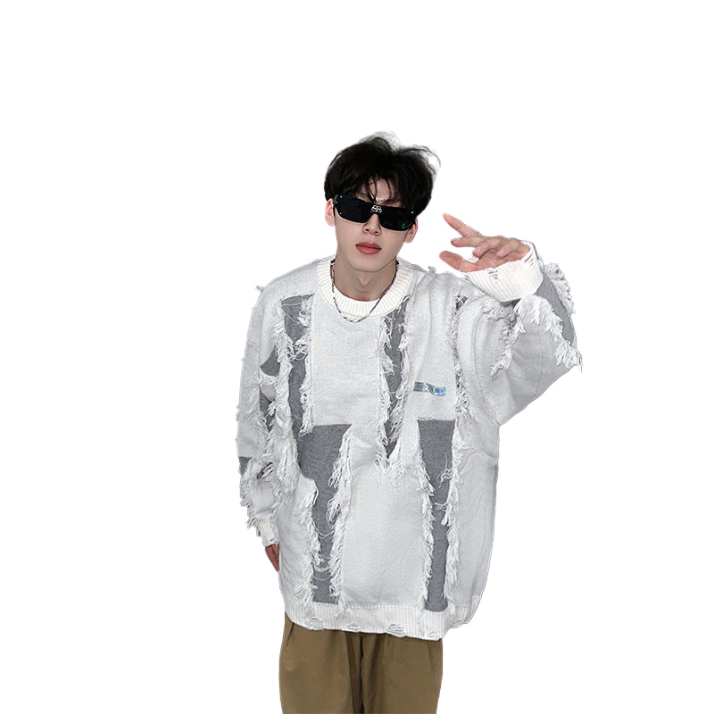 Distressed Knit Sweater