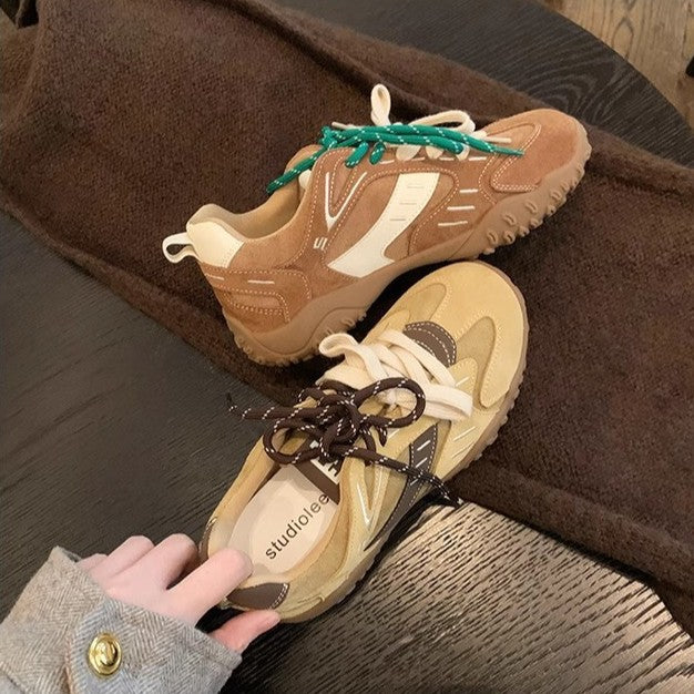Leather Platform Trainers