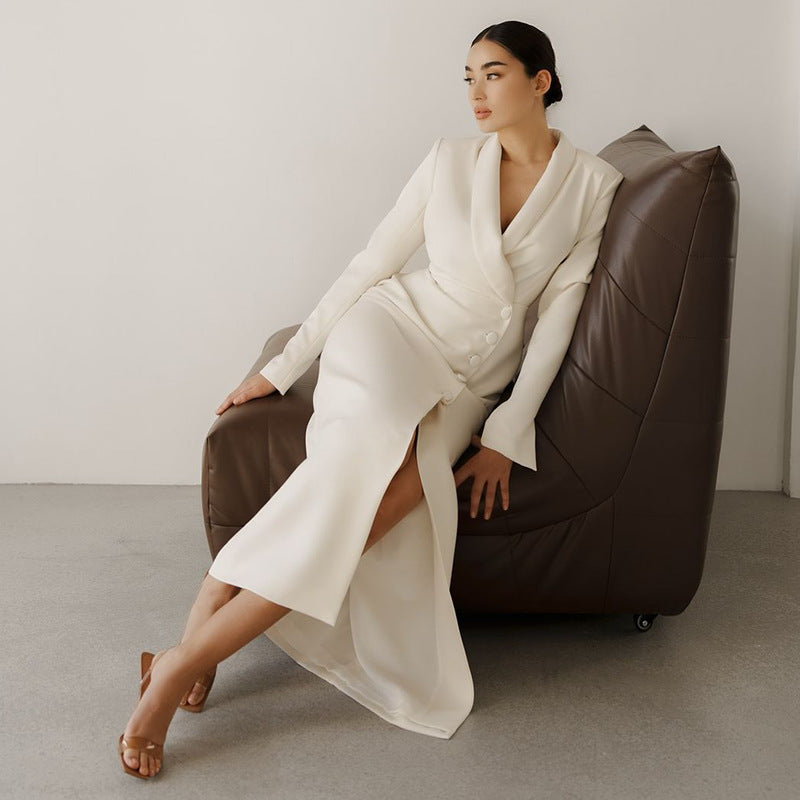 Elegant Long Sleeve Blazer Dress
