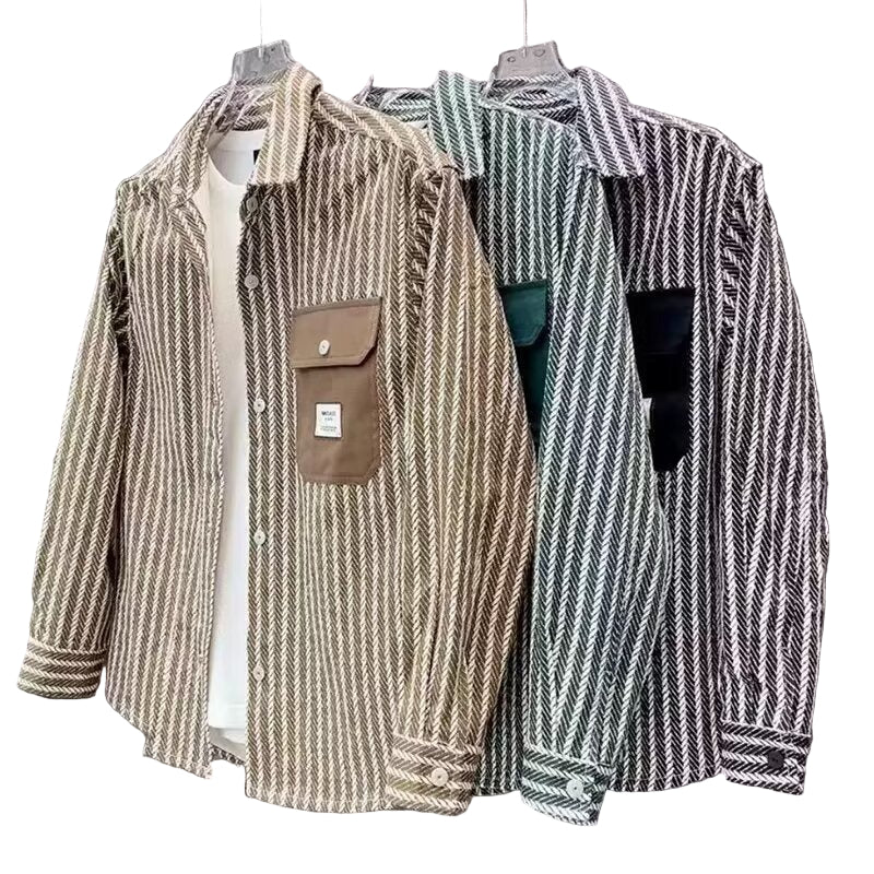 Stylish Striped Casual Jacket-Shirt