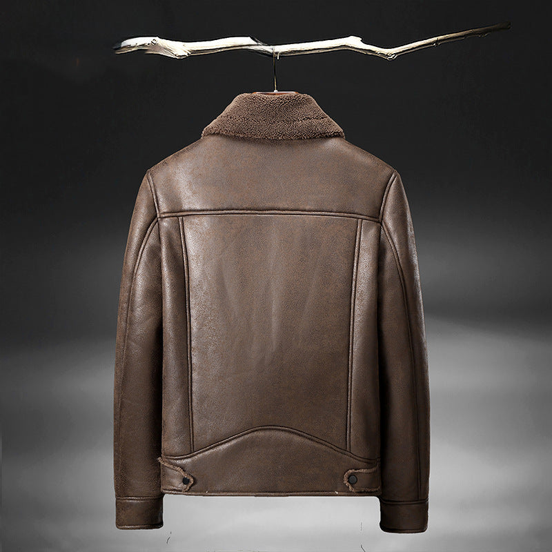 Aviator leather jacket