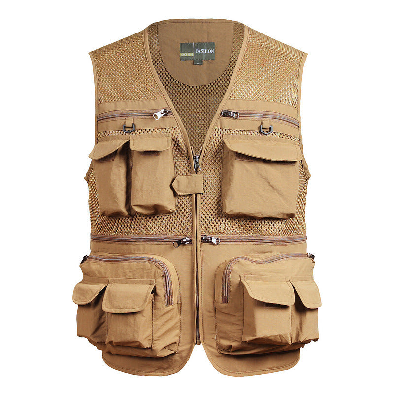 Multi-Pocket Utility Mesh Vest