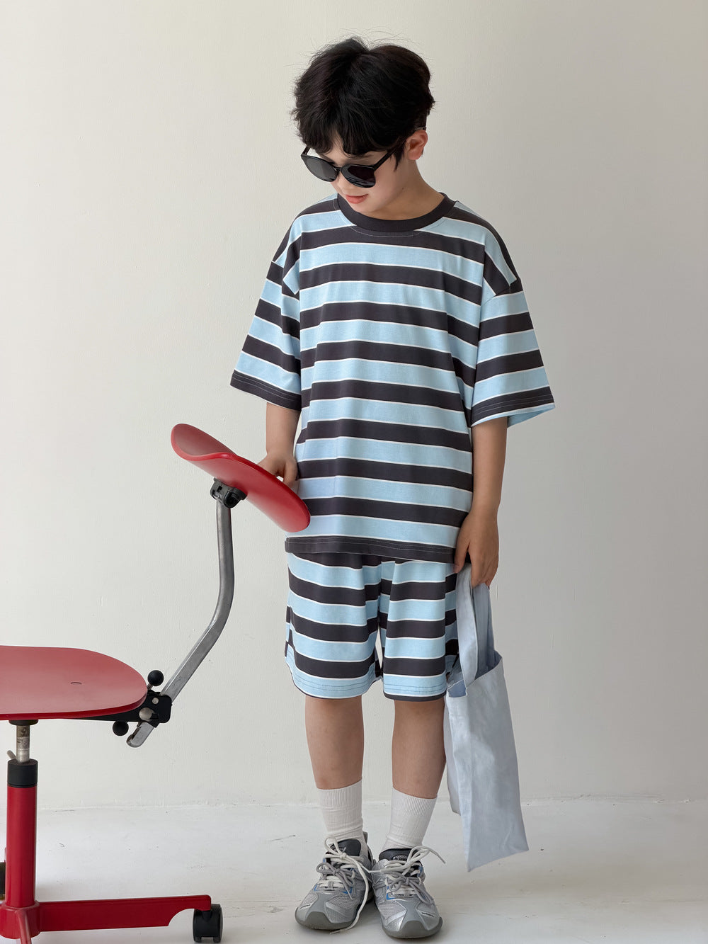 Kids' Striped Casual Two-Piece Set