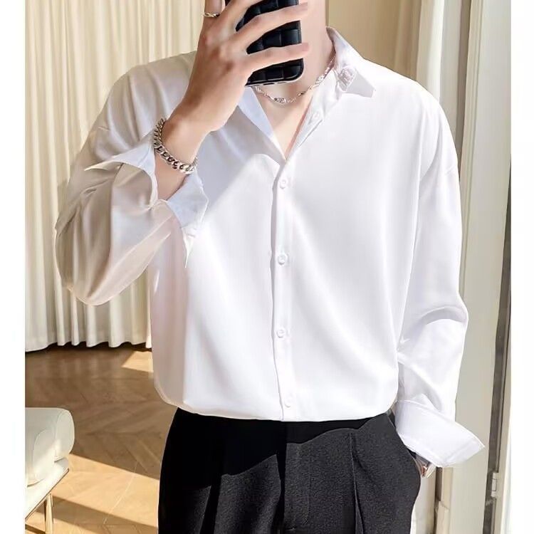 Stylish Long-Sleeve Drape Shirt