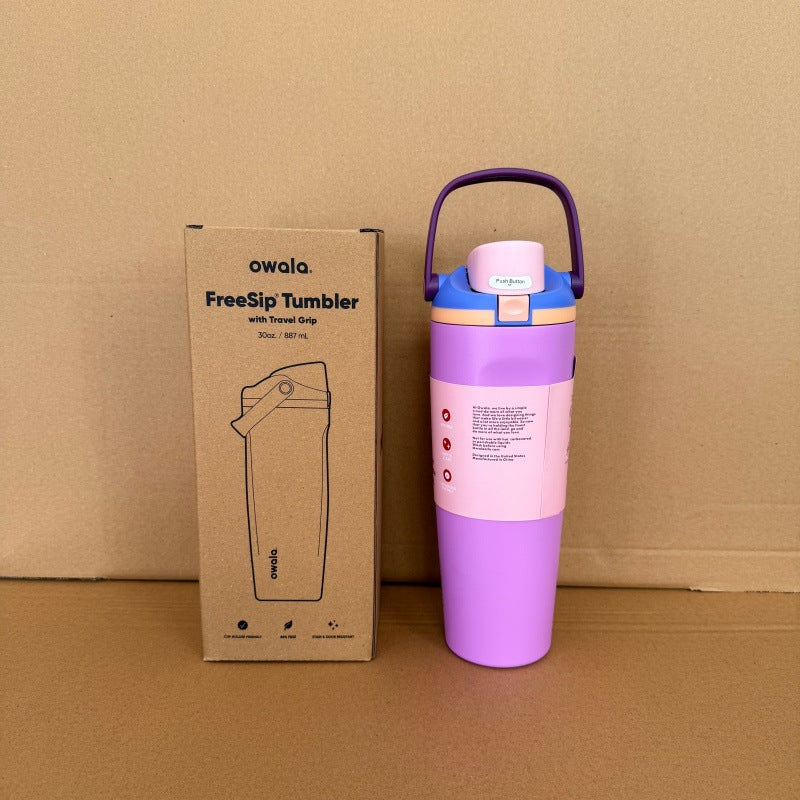 30oz Insulated Stainless Steel Tumbler with Straw