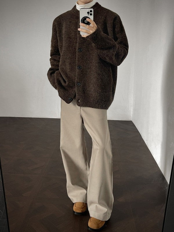 Mohair-Blend Knit Cardigan