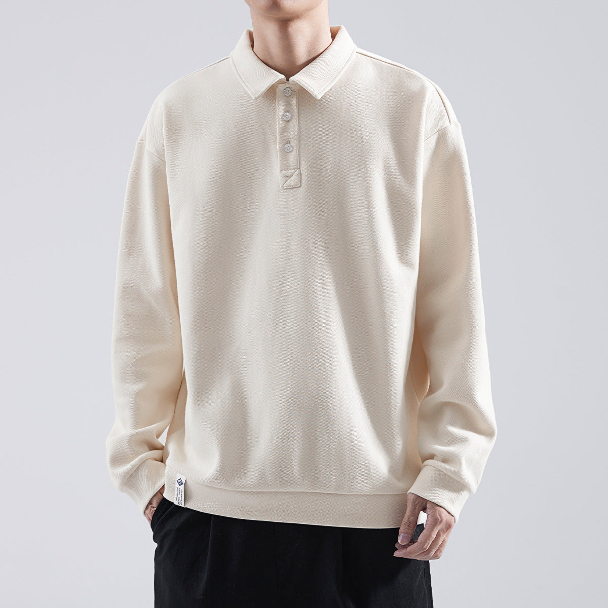 Lapel Long Sleeve Polo