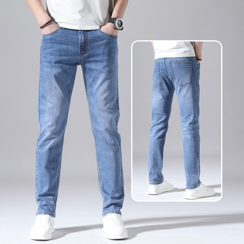 Light Wash Slim-Fit Denim Jeans