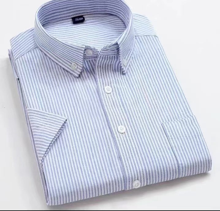 Striped Casual Cotton Men's Shirt