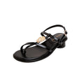 Cross-Strap Block-Heel Sandals