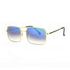 Gold frame: gradient blue