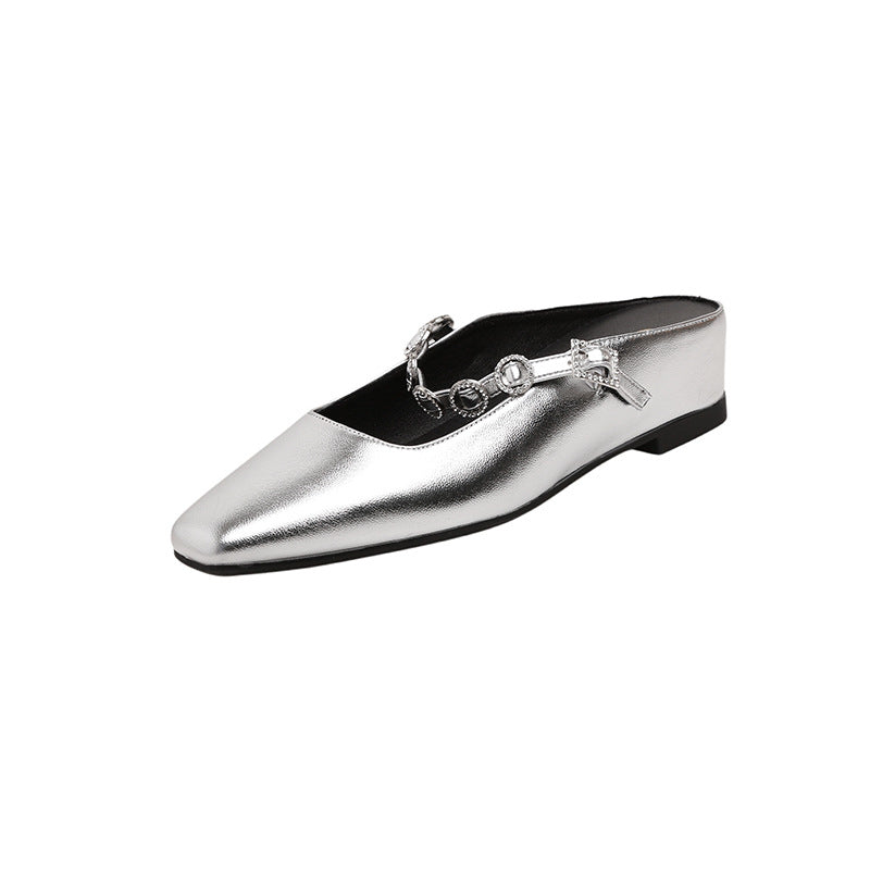 Strap Leather Mules